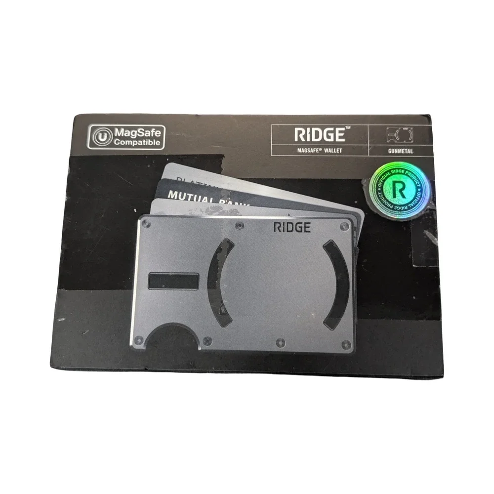 Qq2o The Ridge RFID Wallet for Magsafe W/ Cash Strap - Gunmetal Open Box Read⬇️
